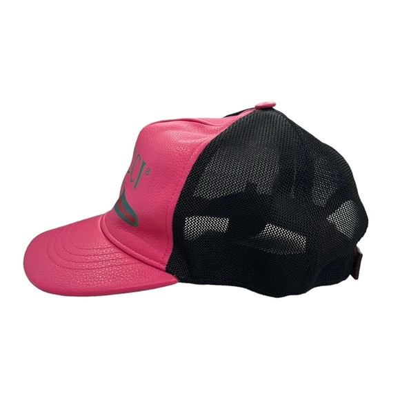 Gucci Leather Logo Mesh Baseball Cap - Picture 3 of 10